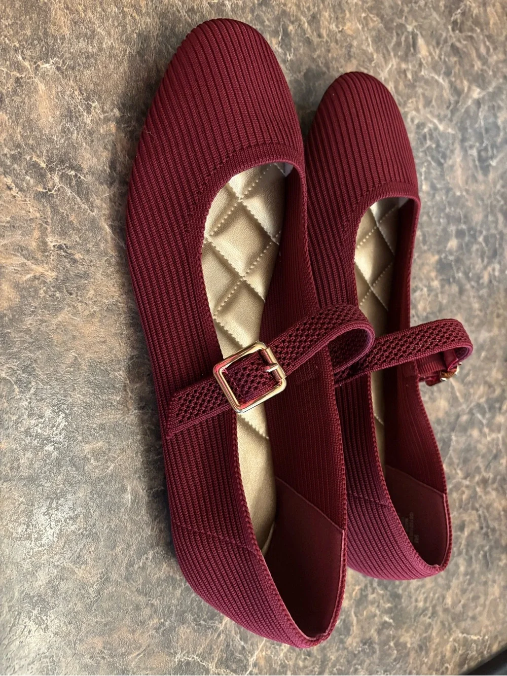 MIA Women's Burgundy Mary Jane Brita Ballet Flats.  9